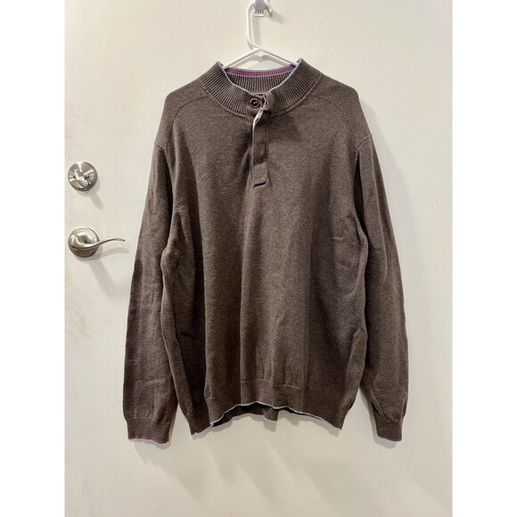 Tommy Bahama Mens Brown Tight Knit Sweater Pullover Cotton Nylon Size XXL - Picture 5 of 11